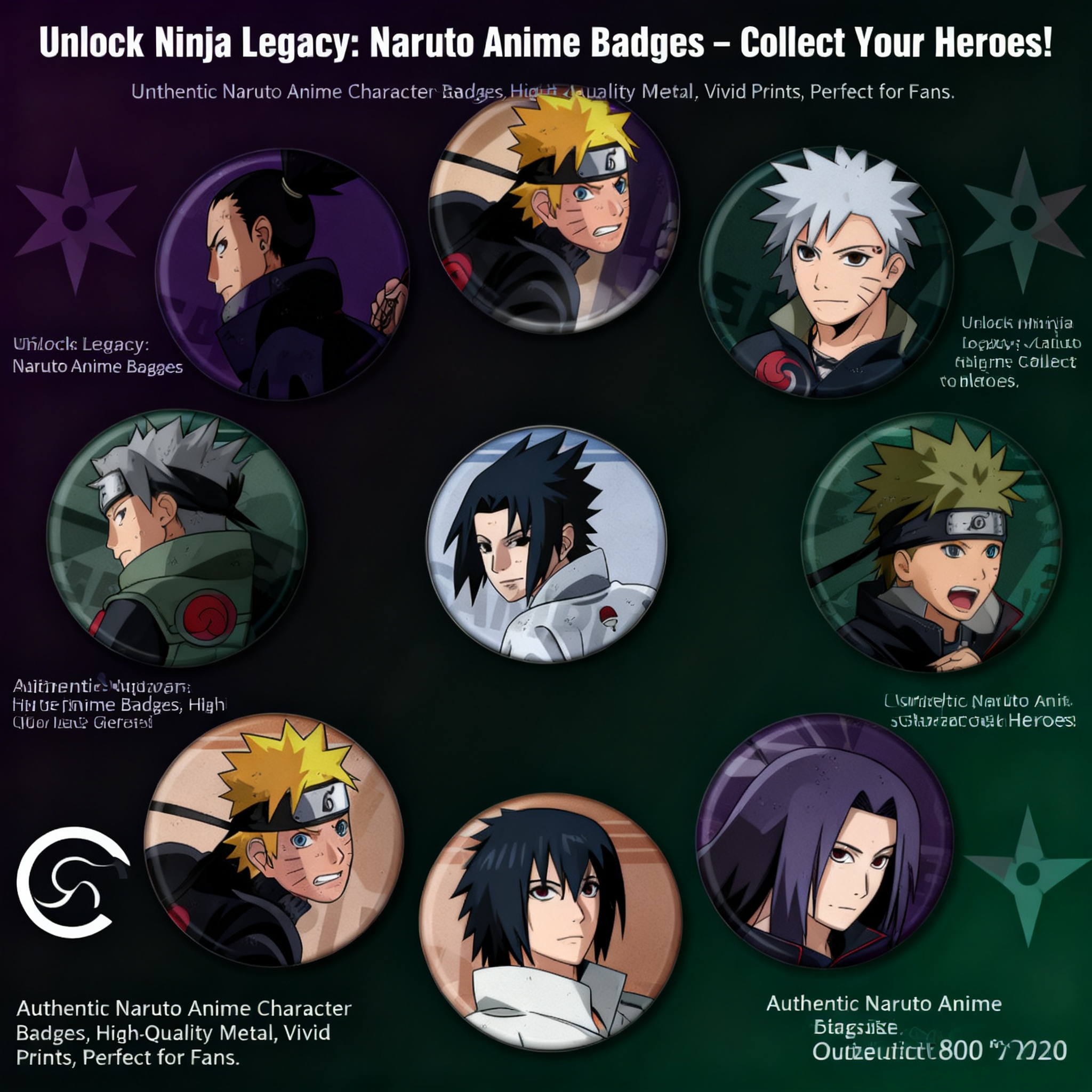 Naruto Anime Badge Pin Set Kak - đánh giá và giá Anime Merchandise Naruto