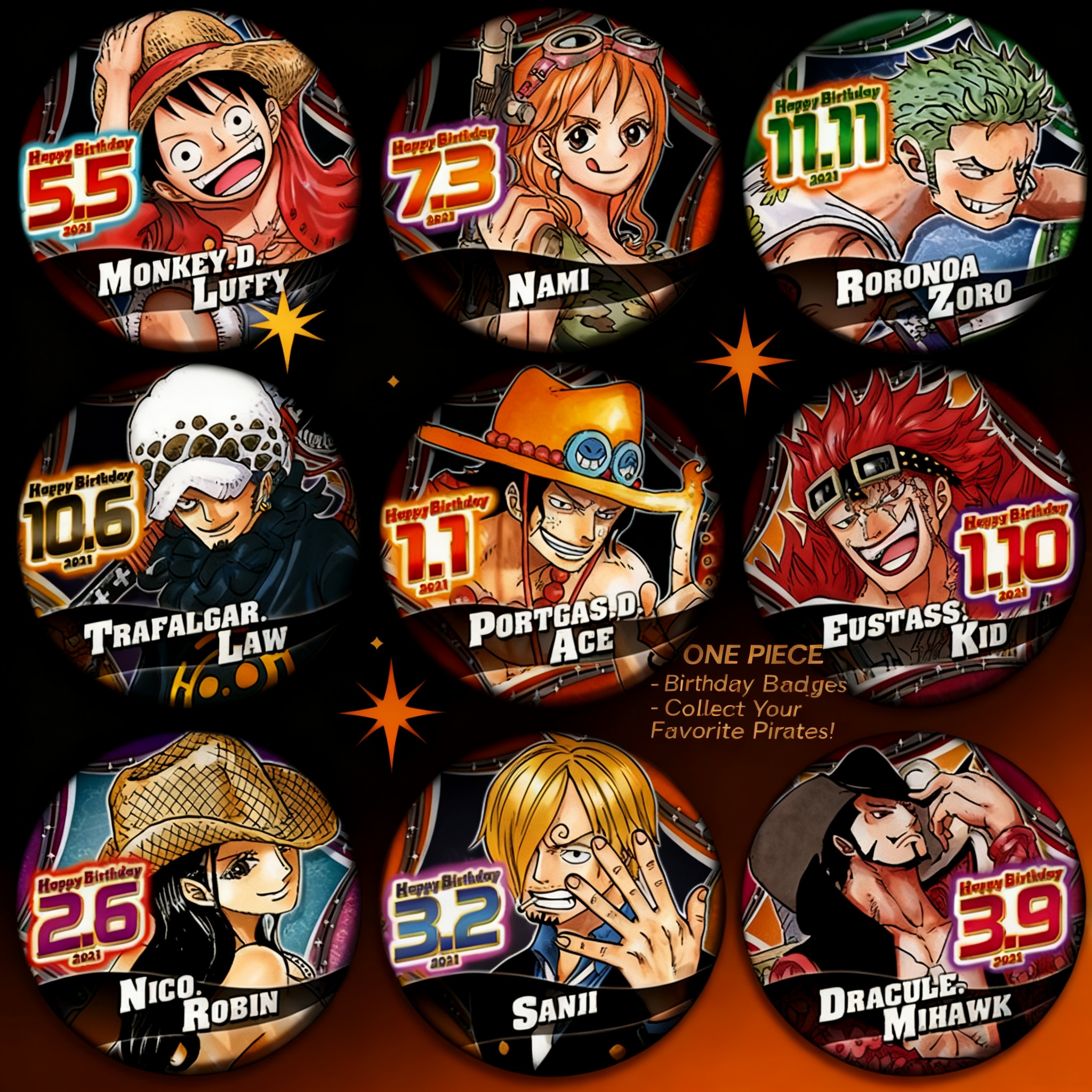 One Piece Anime Badge Pin Set  - đánh giá và giá Anime Merchandise China